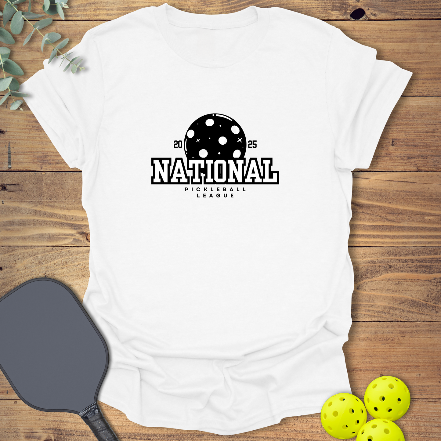 national league pickleball t-shirt in white