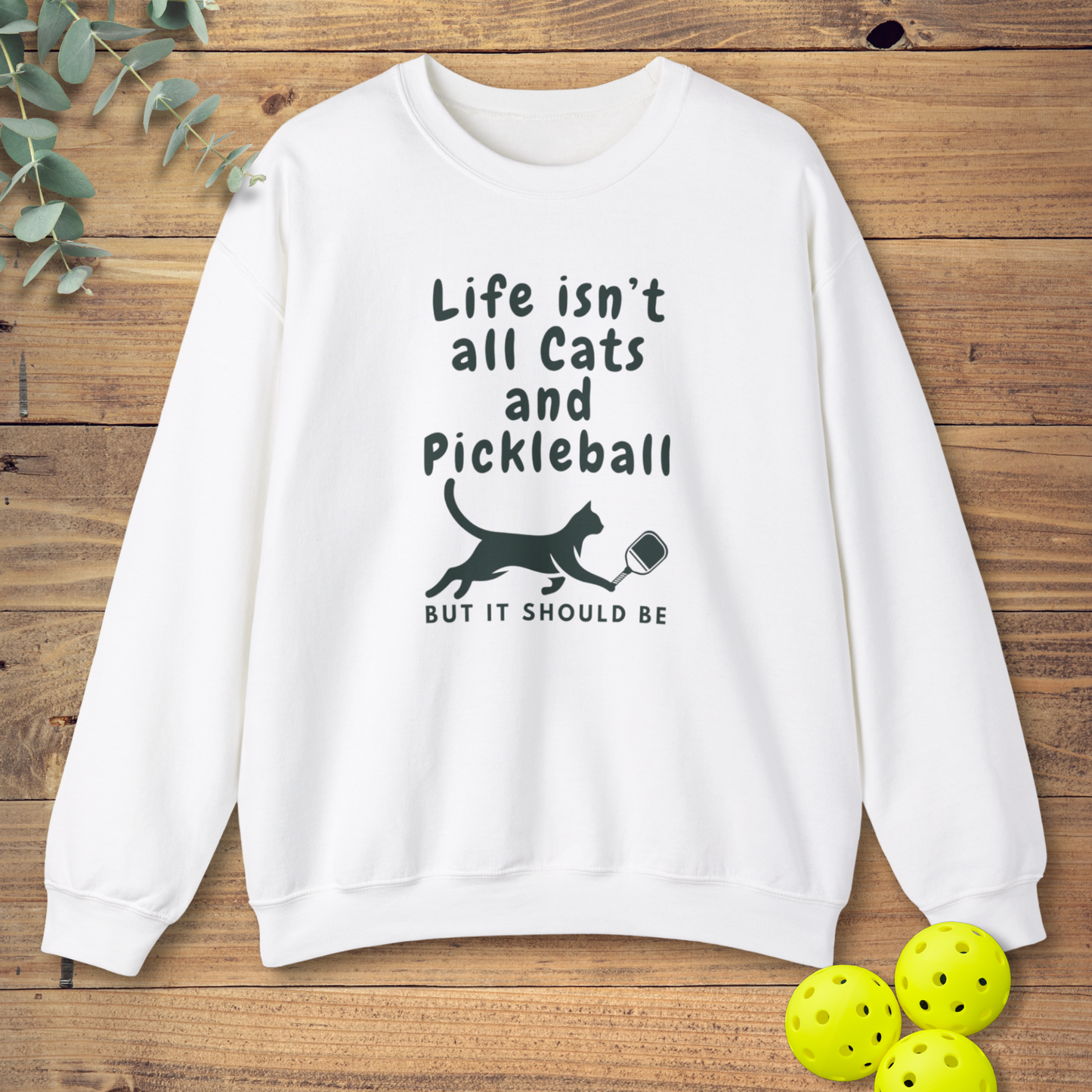 Cats and Pickleball Sweatshirt