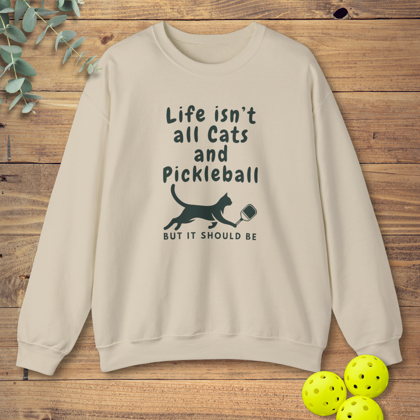 Cats and Pickleball Sweatshirt