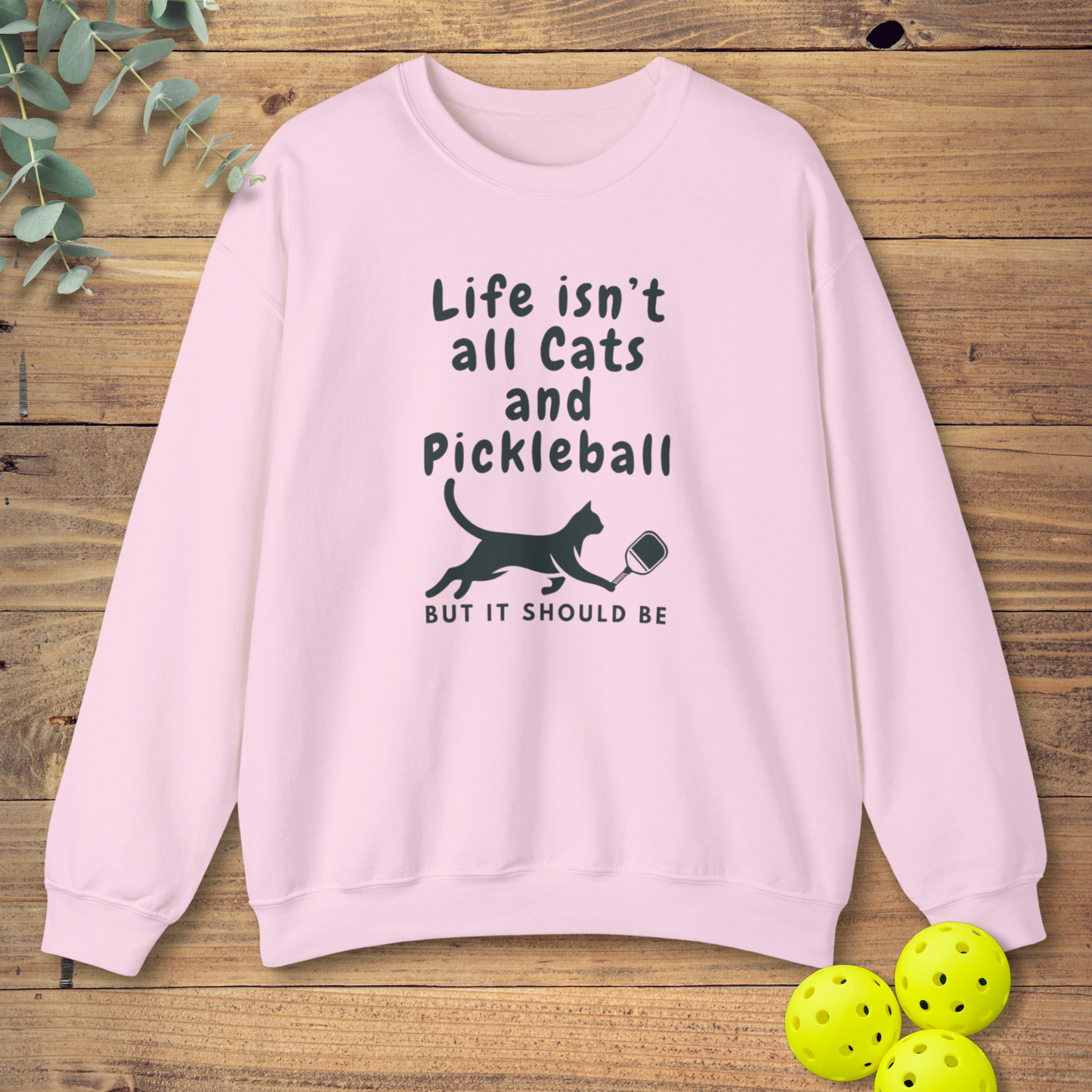 Cats and Pickleball Sweatshirt