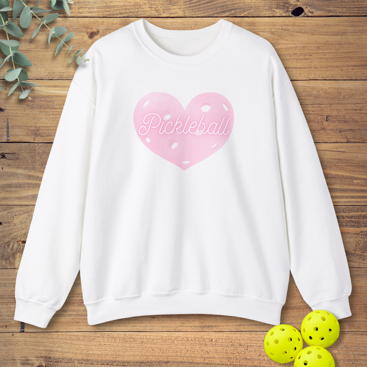Pink Pickleball Heart Sweatshirt