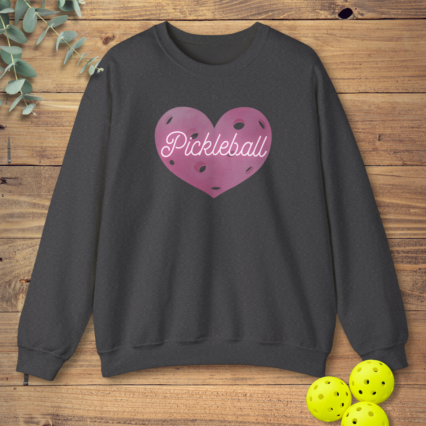 Pink Pickleball Heart Sweatshirt