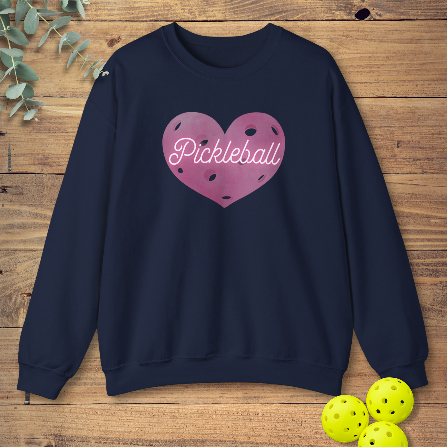 Pink Pickleball Heart Sweatshirt