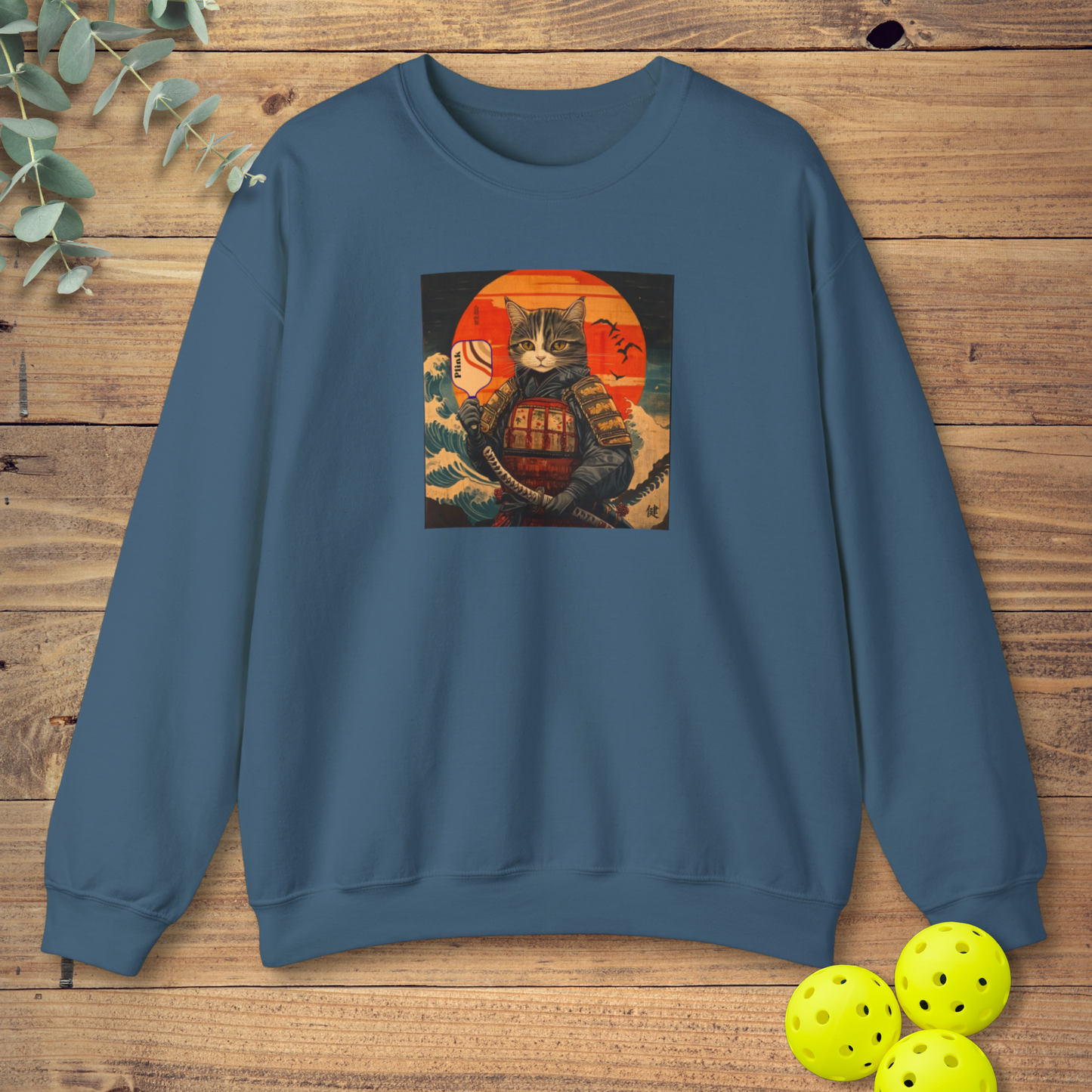 Samurai Cat Pickleball Sweatshirt