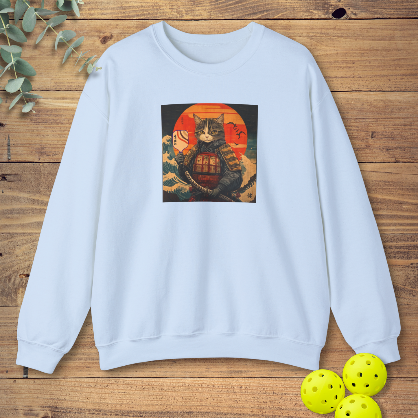 Samurai Cat Pickleball Sweatshirt