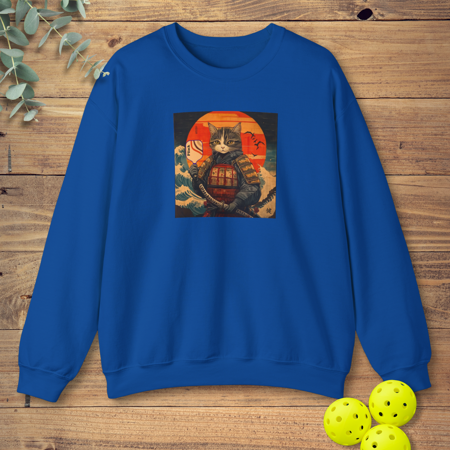 Samurai Cat Pickleball Sweatshirt