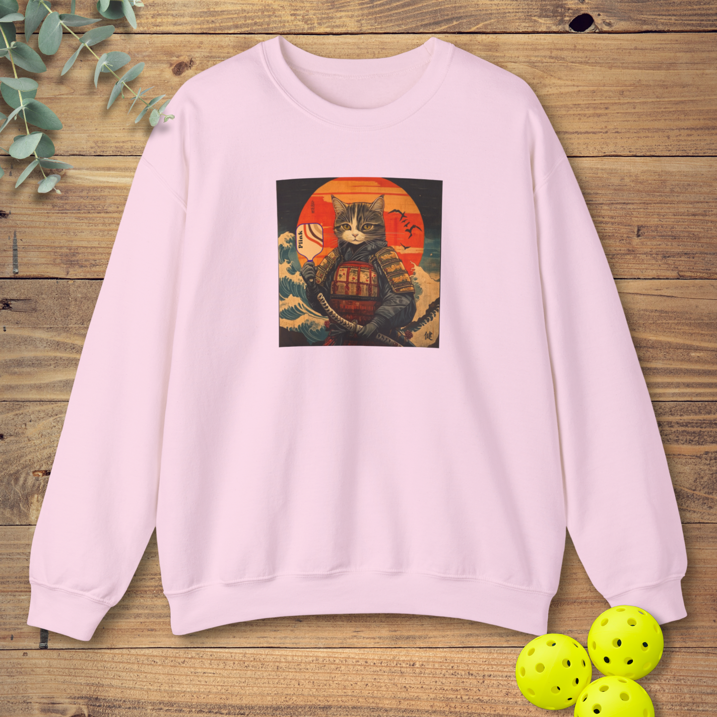 Samurai Cat Pickleball Sweatshirt