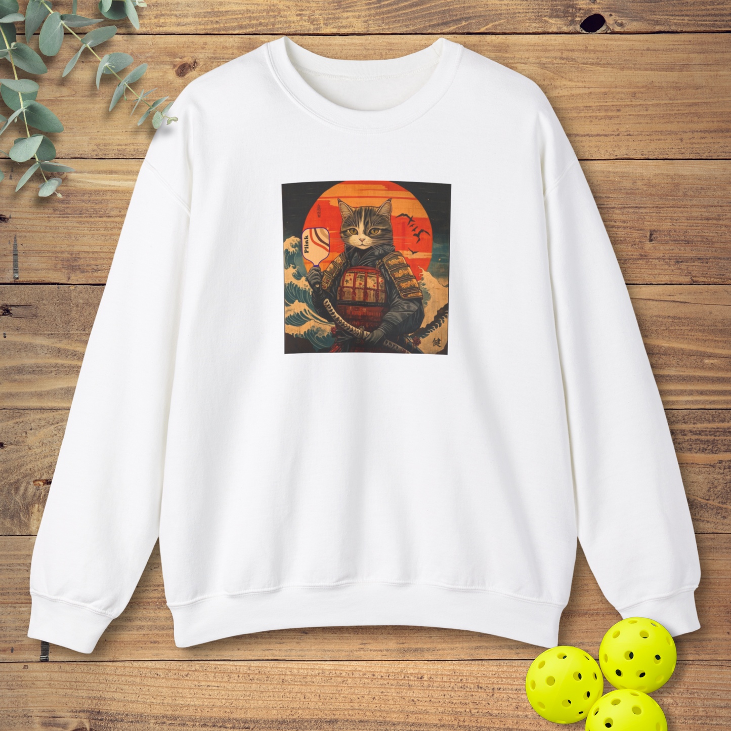 Samurai Cat Pickleball Sweatshirt
