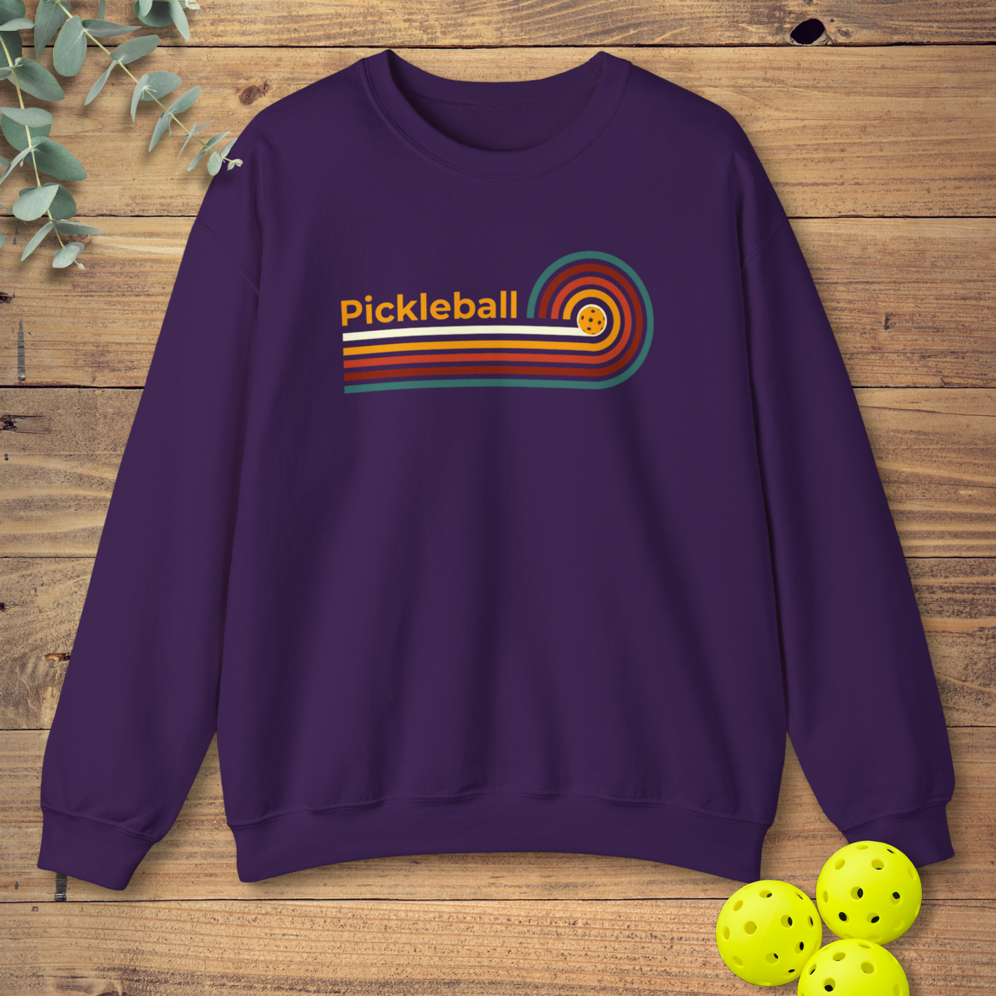 Pickleball Retro Swirl Sweatshirt