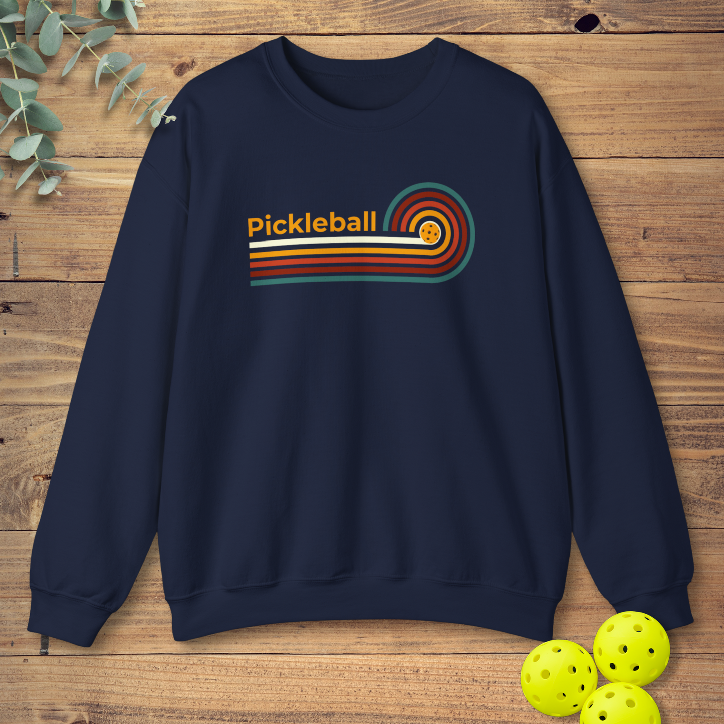 Pickleball Retro Swirl Sweatshirt