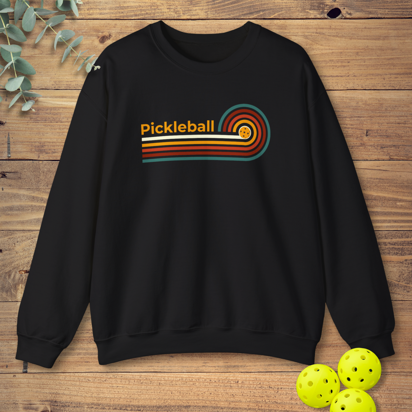 Pickleball Retro Swirl Sweatshirt