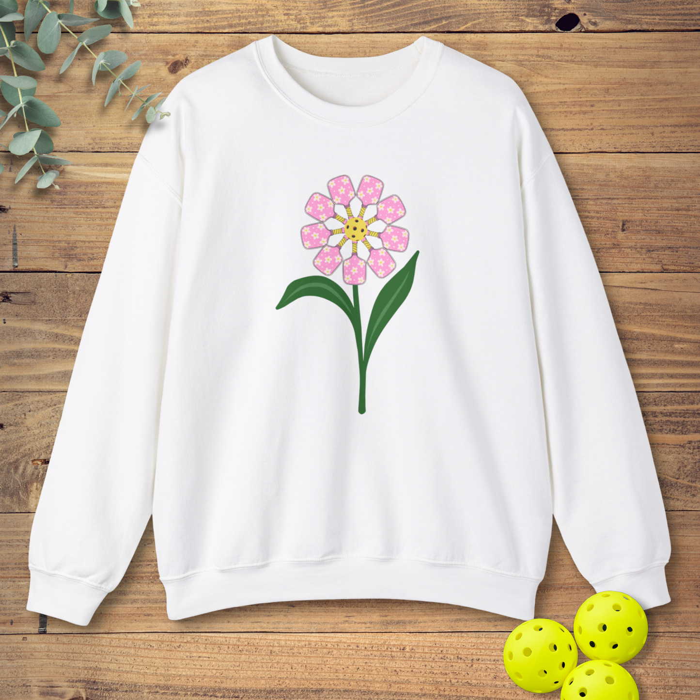 Pickleball Paddle Flower Sweatshirt