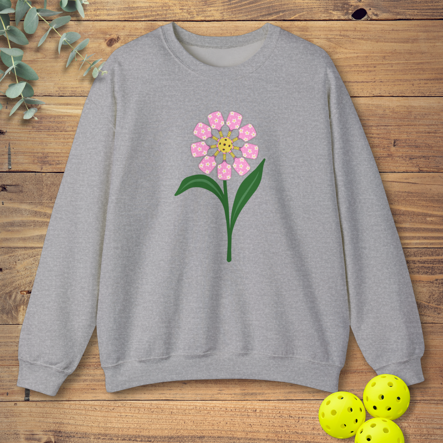 Pickleball Paddle Flower Sweatshirt