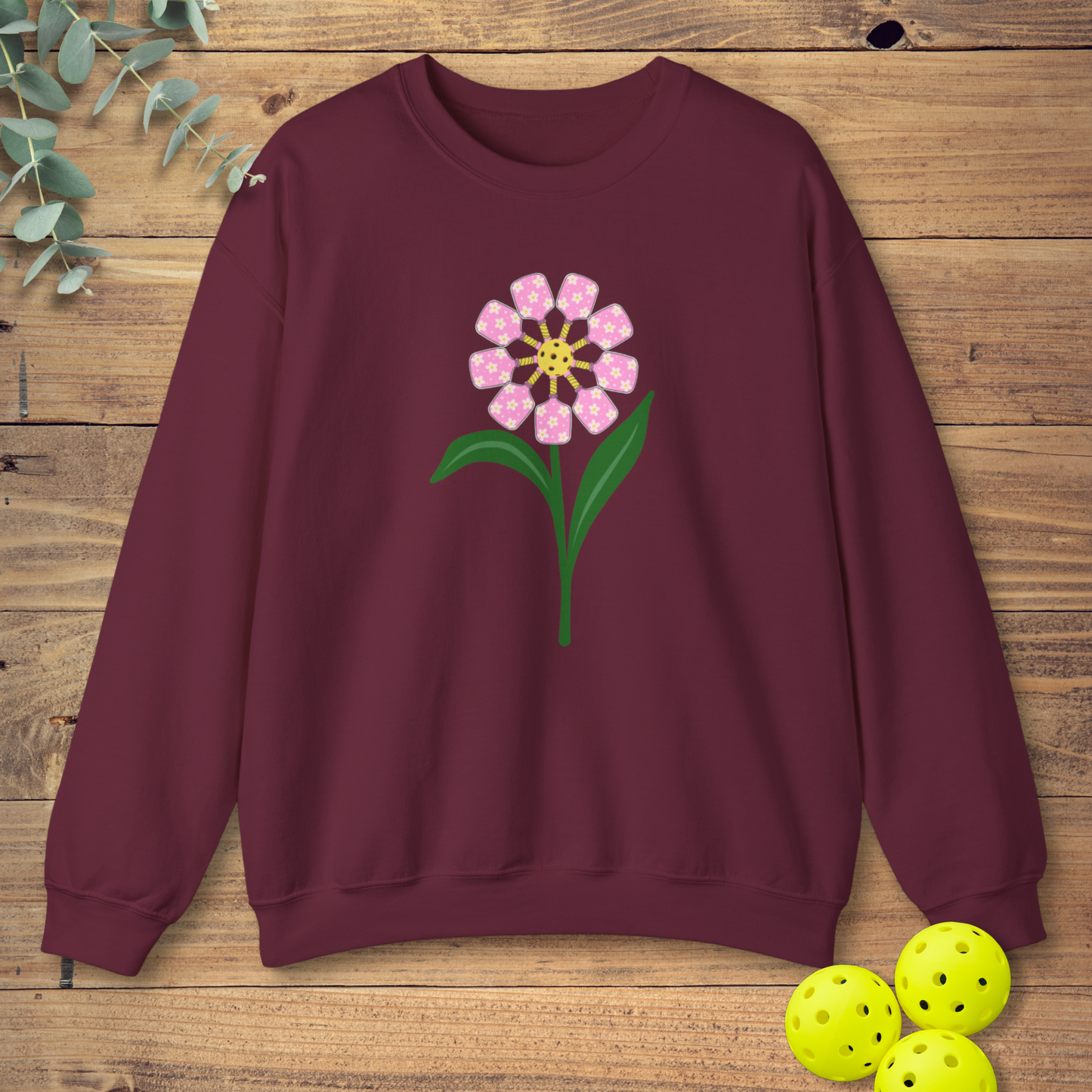 Pickleball Paddle Flower Sweatshirt
