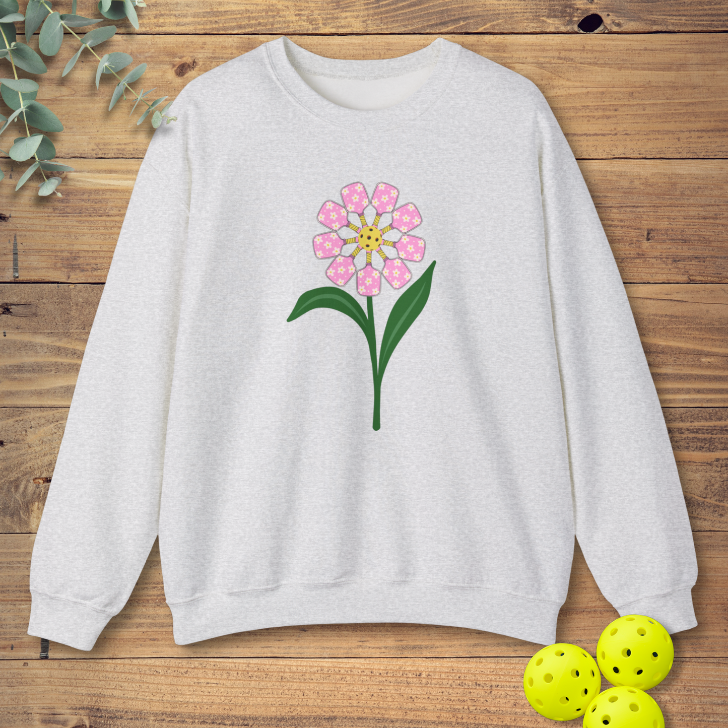 Pickleball Paddle Flower Sweatshirt