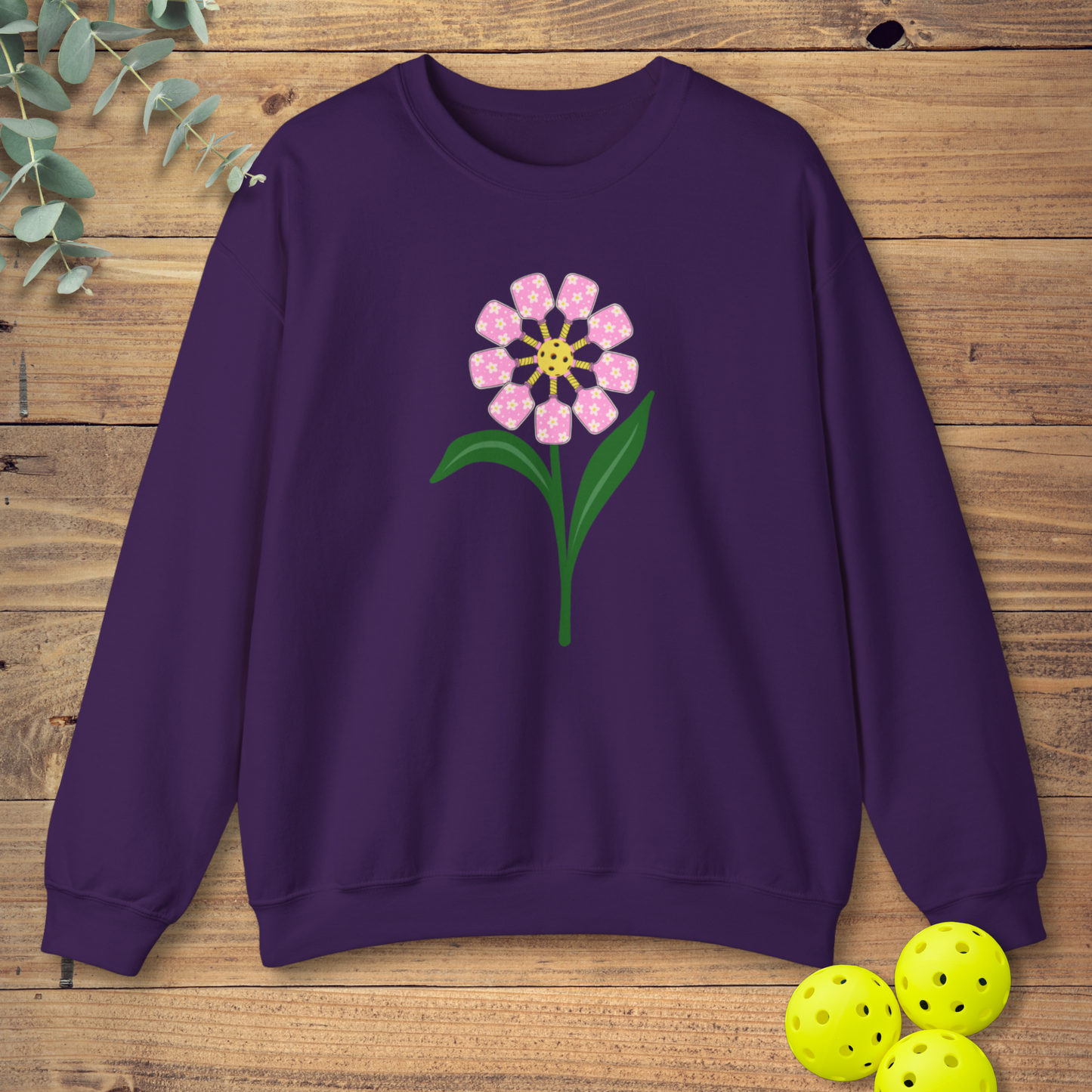 Pickleball Paddle Flower Sweatshirt