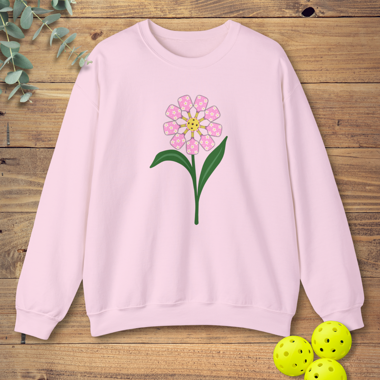 Pickleball Paddle Flower Sweatshirt
