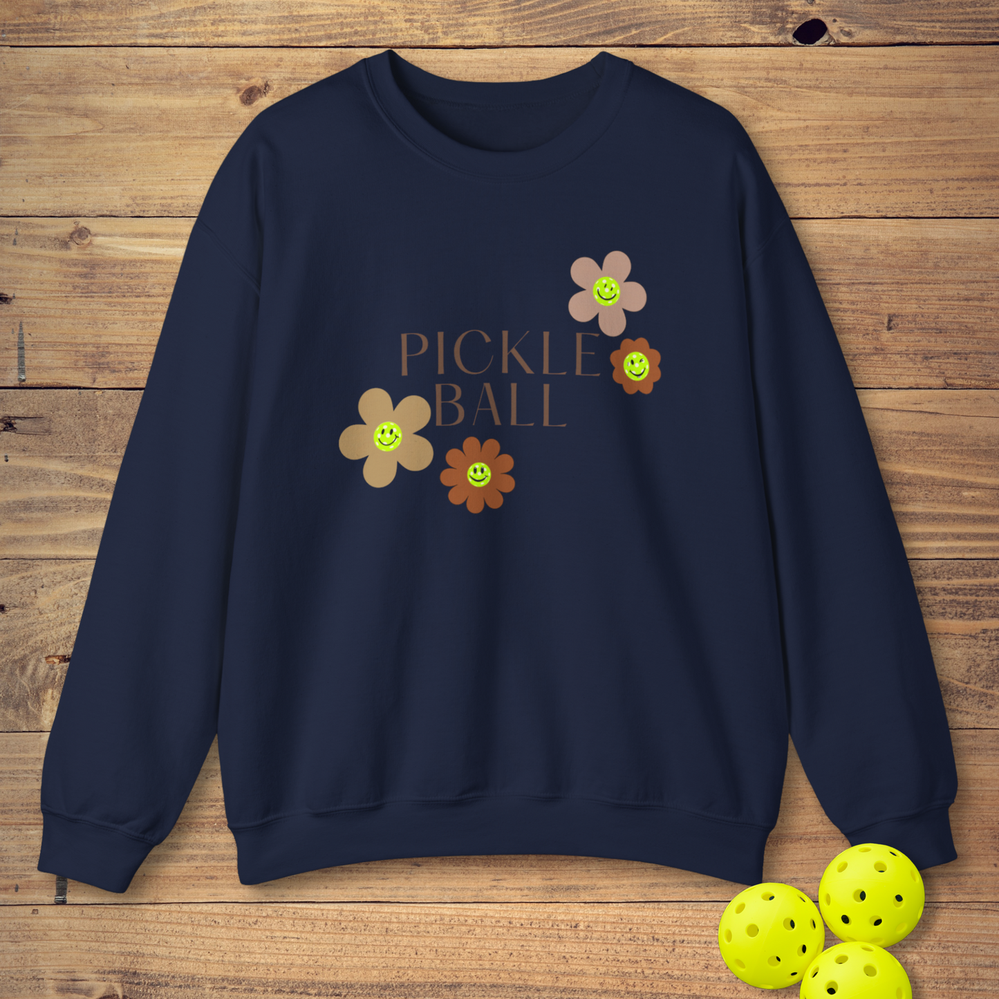 Pickleball Retro Flowers Sweatshirt
