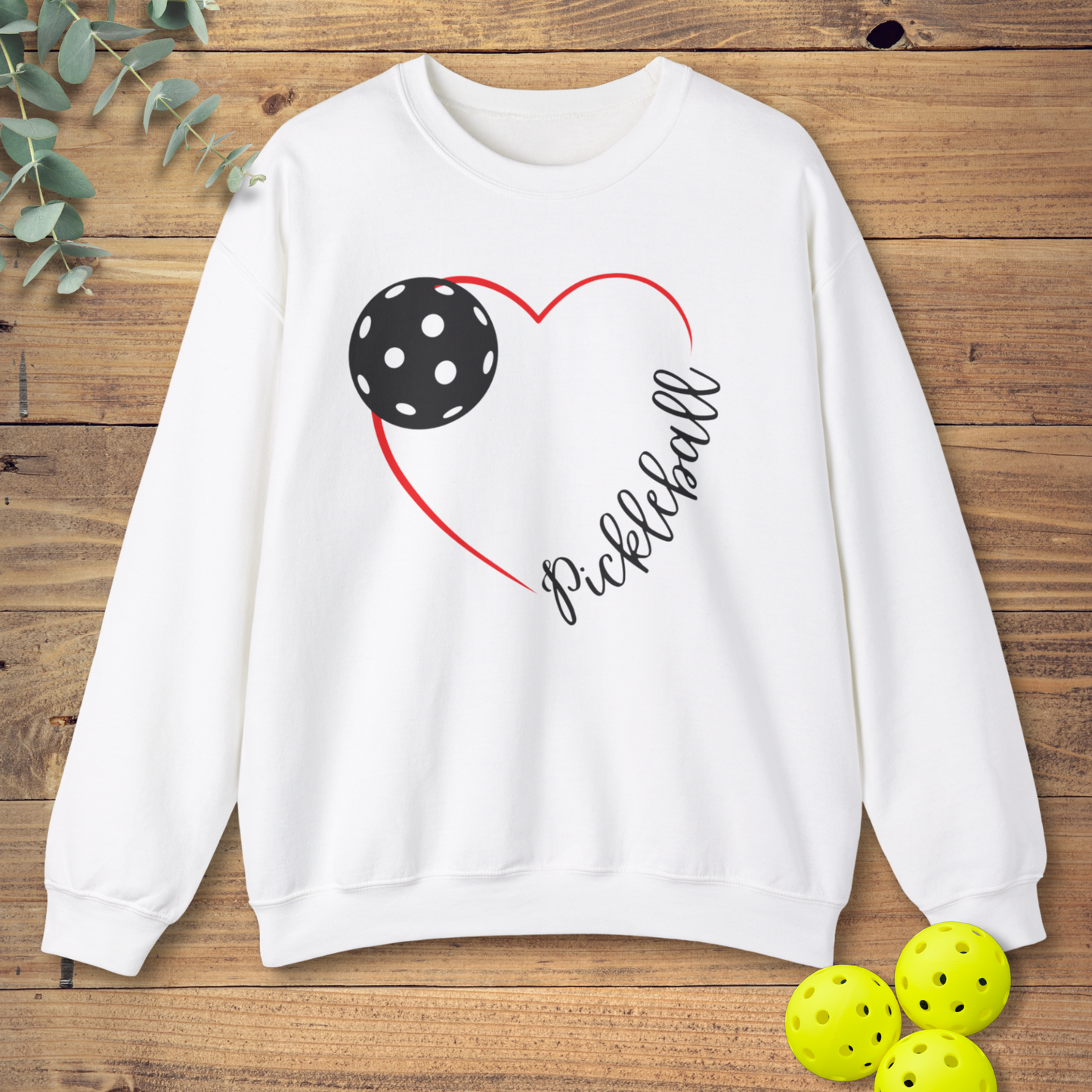 Red Heart Pickleball Sweatshirt