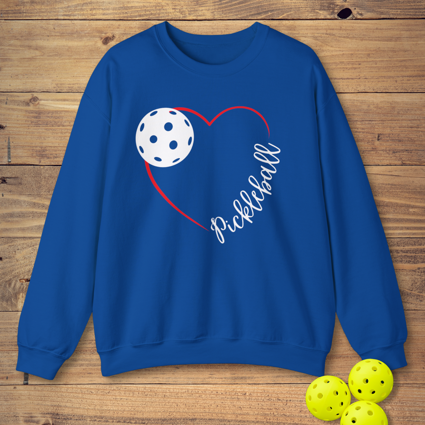 Red Heart Pickleball Sweatshirt