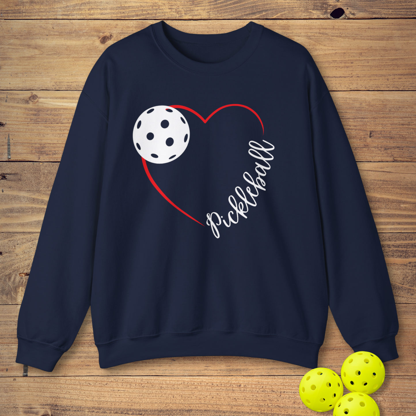 Red Heart Pickleball Sweatshirt