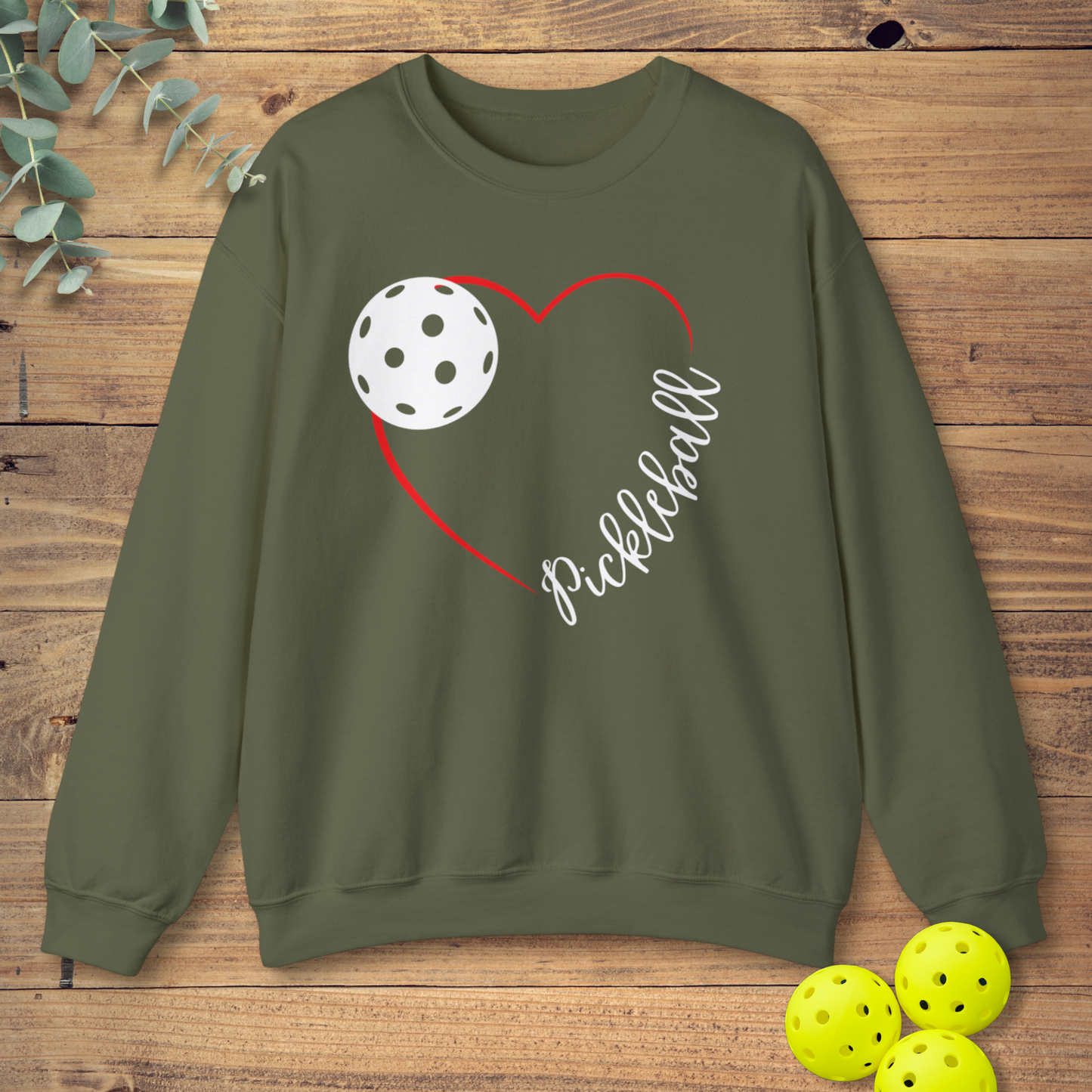 Red Heart Pickleball Sweatshirt
