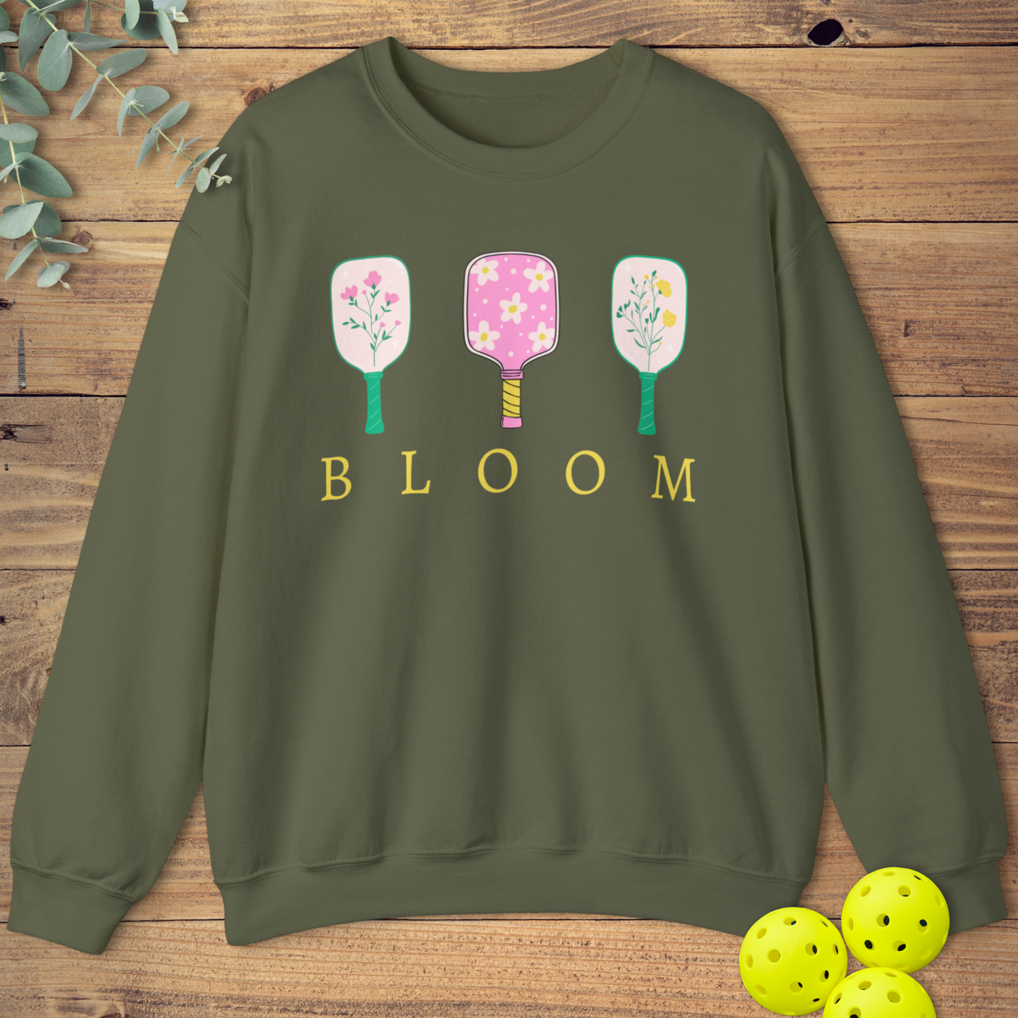 Pickleball Paddles Spring Bloom Sweatshirt