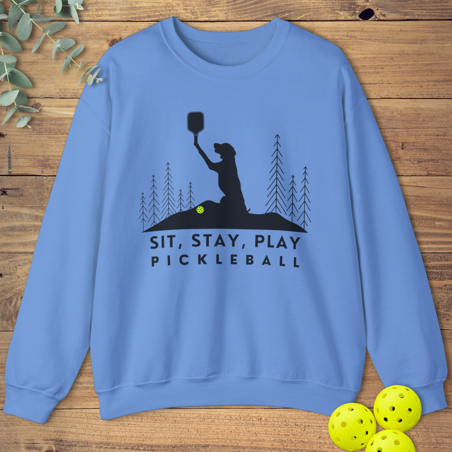 Sit Stay Play Pickleball Sweatshirt