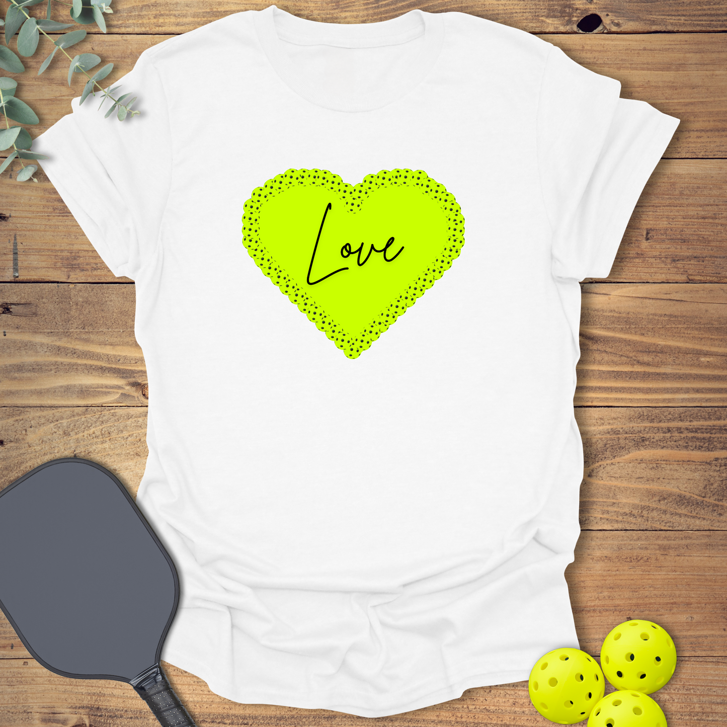 Green Heart Pickleball T-Shirt