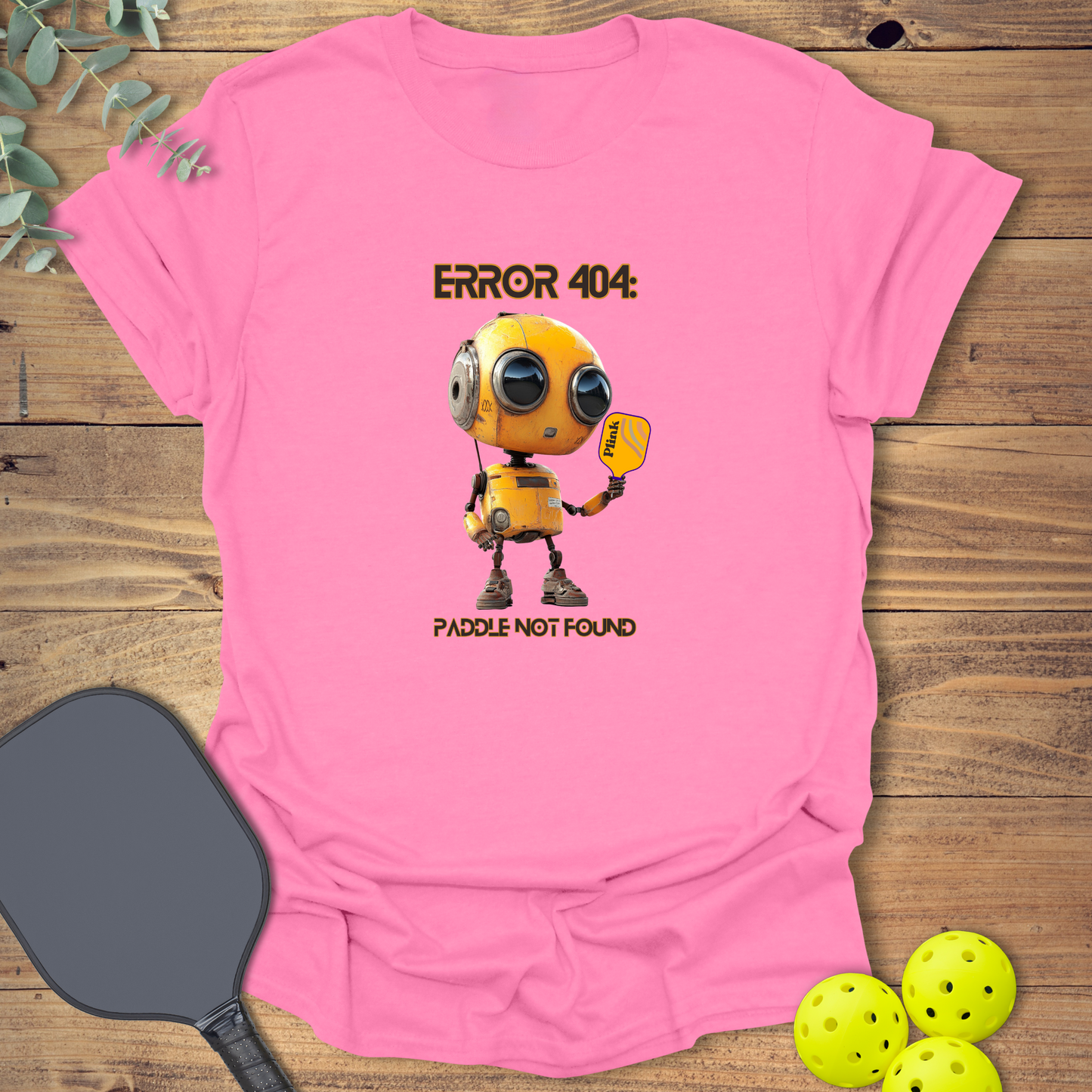 Cute Robot Pickleball T-Shirt