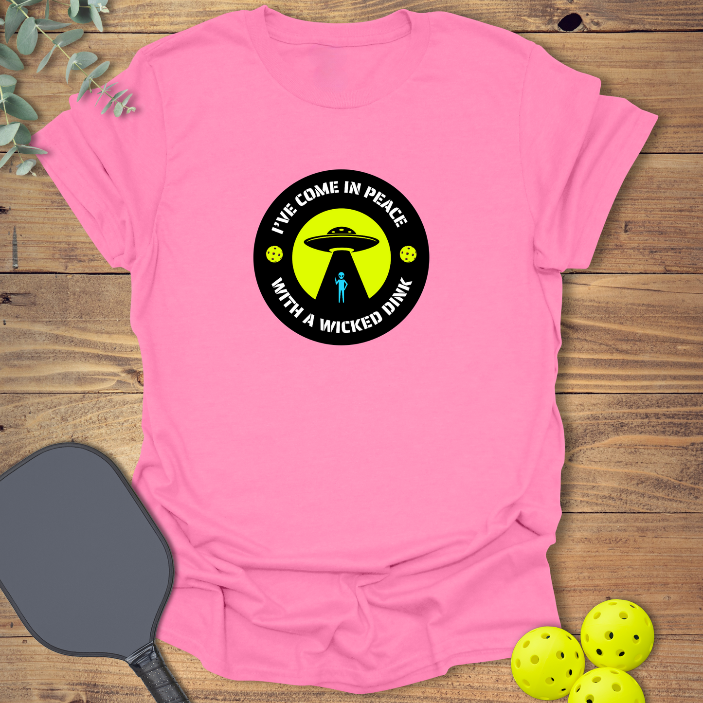 UFO Peace Pickleball T-Shirt