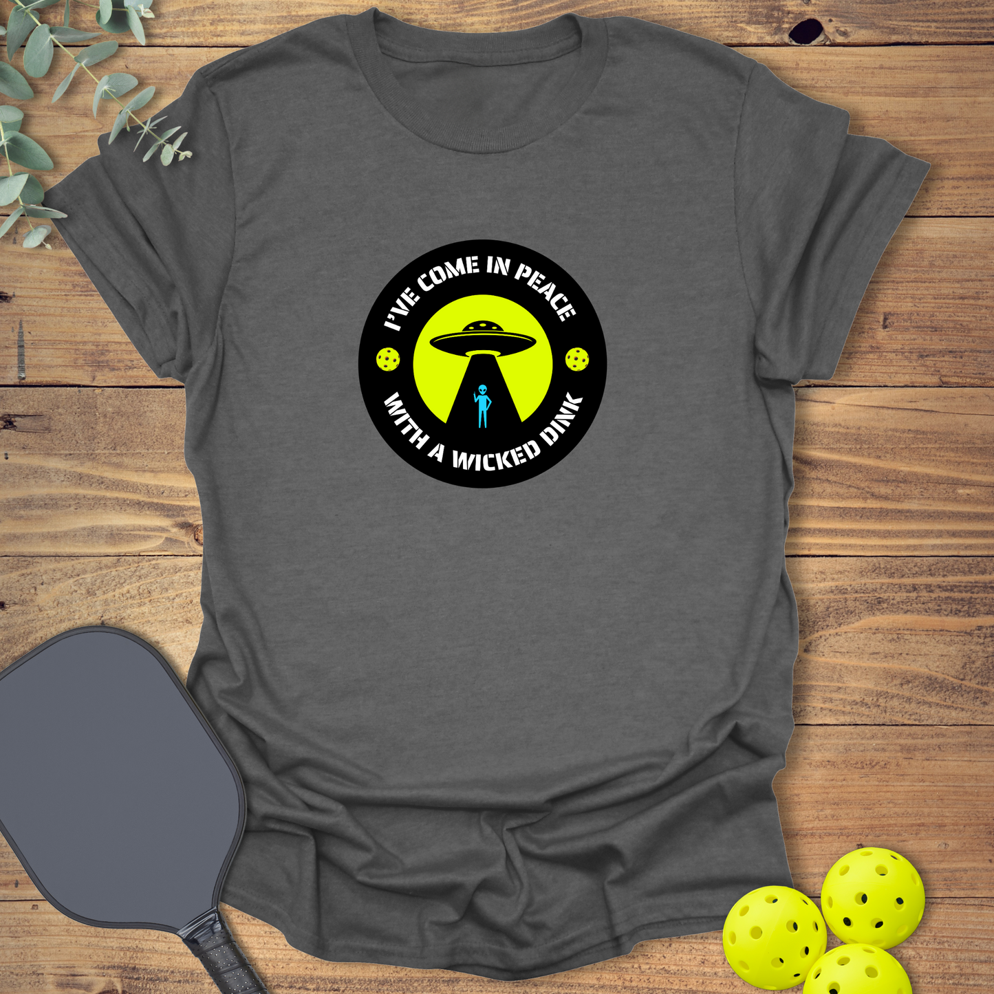 UFO Peace Pickleball T-Shirt