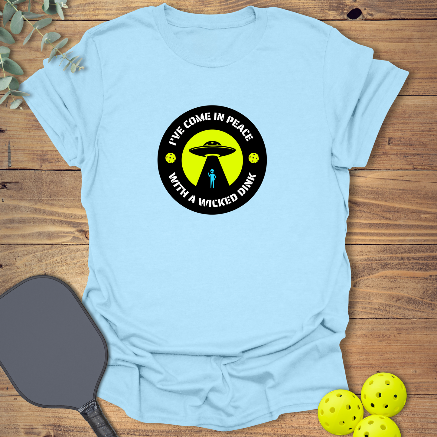UFO Peace Pickleball T-Shirt
