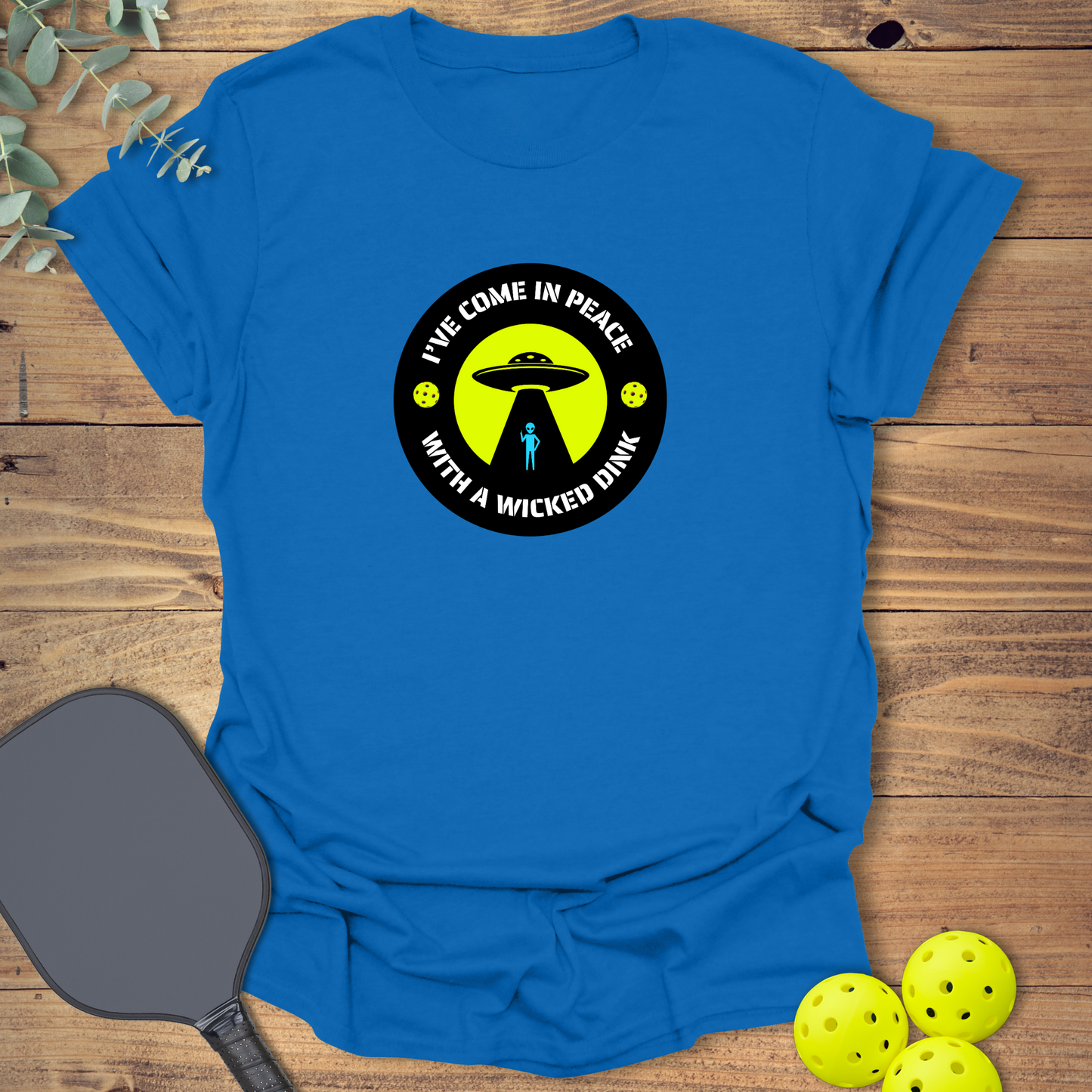 UFO Peace Pickleball T-Shirt