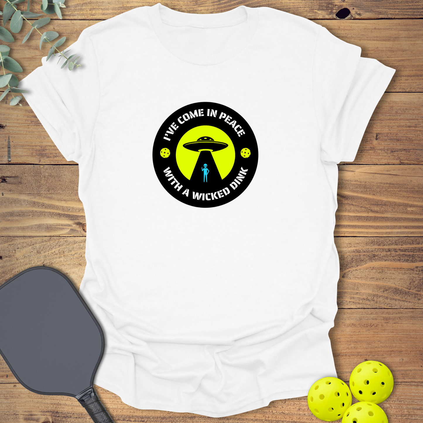 UFO Peace Pickleball T-Shirt