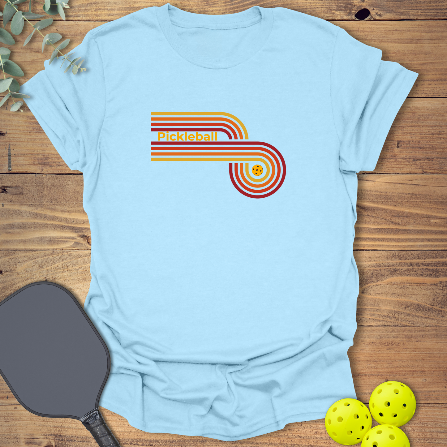 Retro Circle Pickleball T-Shirt