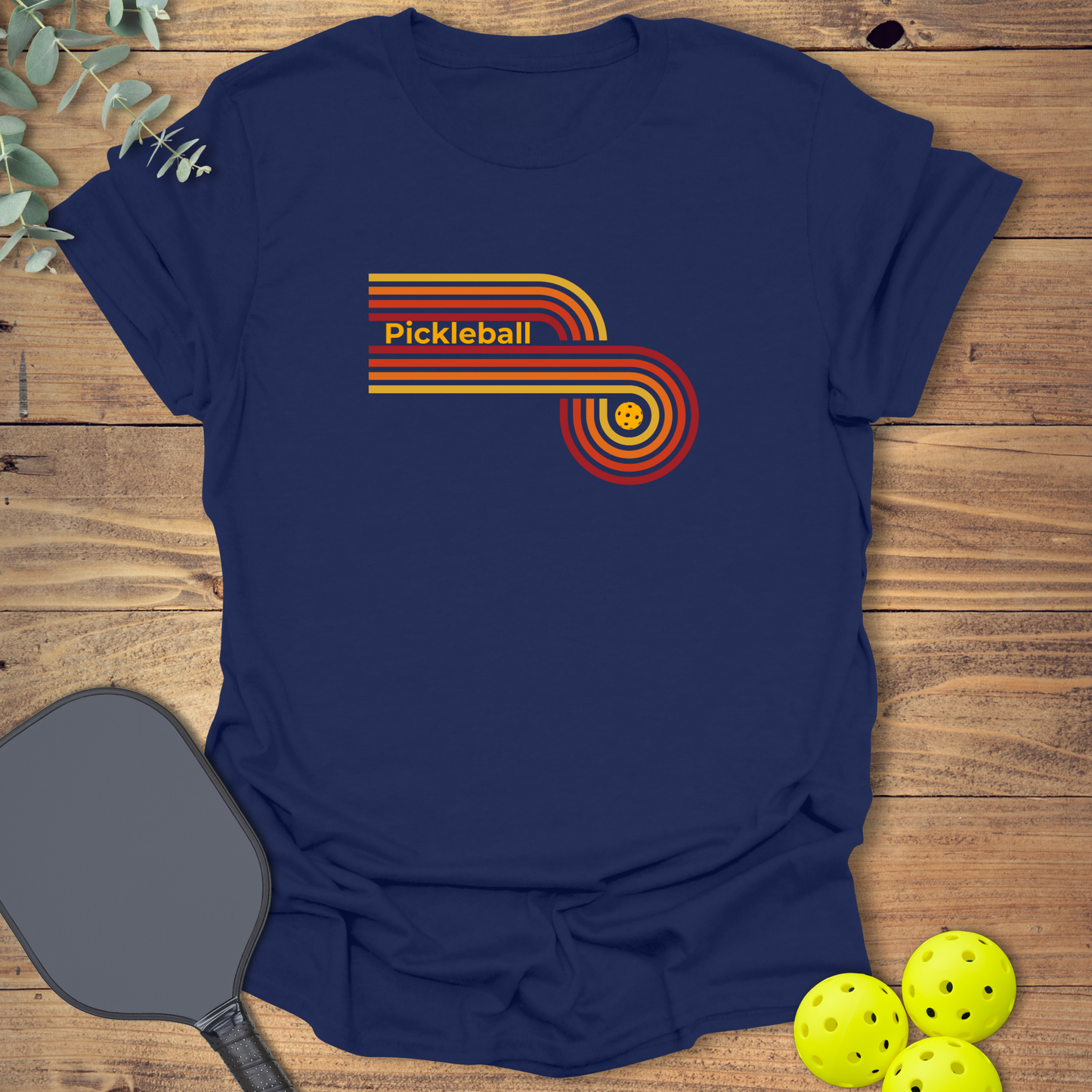 Retro Circle Pickleball T-Shirt