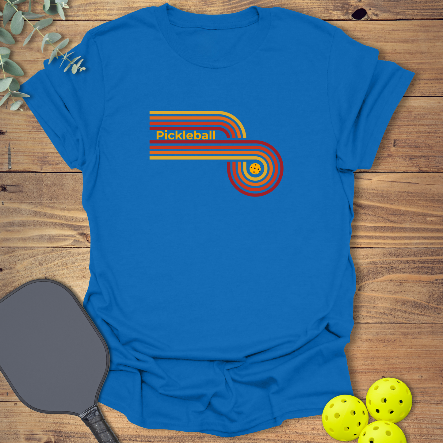 Retro Circle Pickleball T-Shirt