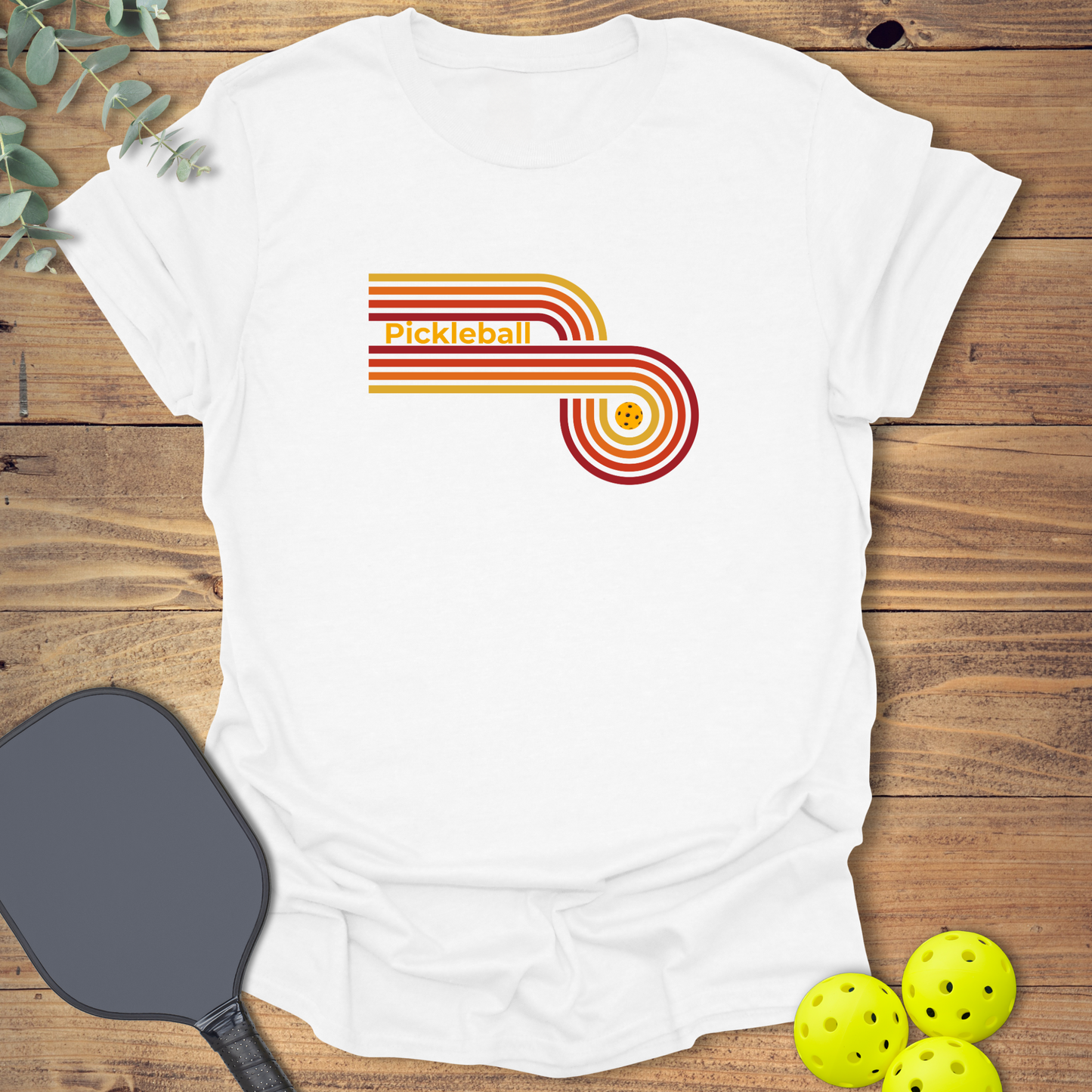 Retro Circle Pickleball T-Shirt