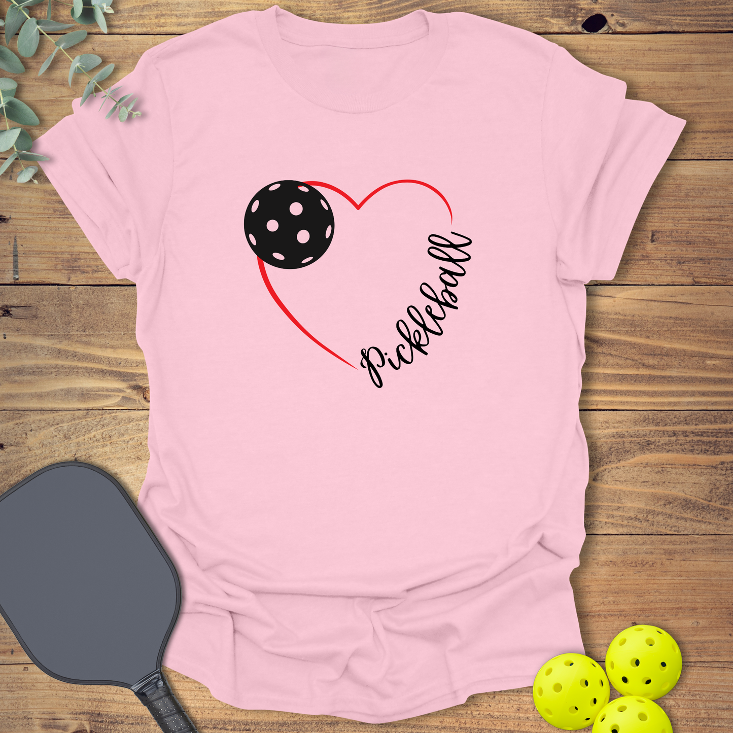 Red Heart Pickleball T-Shirt