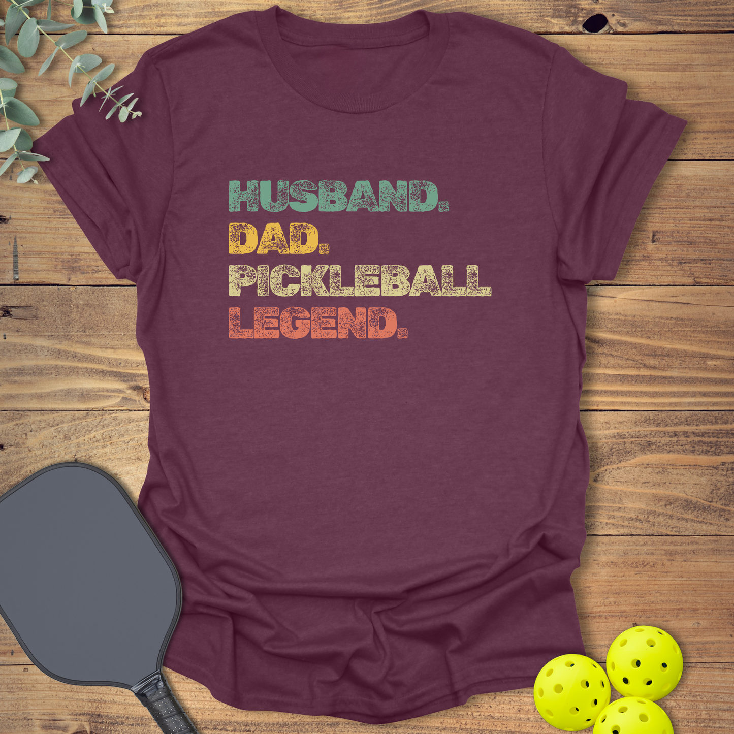 Husband Dad Legend Pickleball T-Shirt