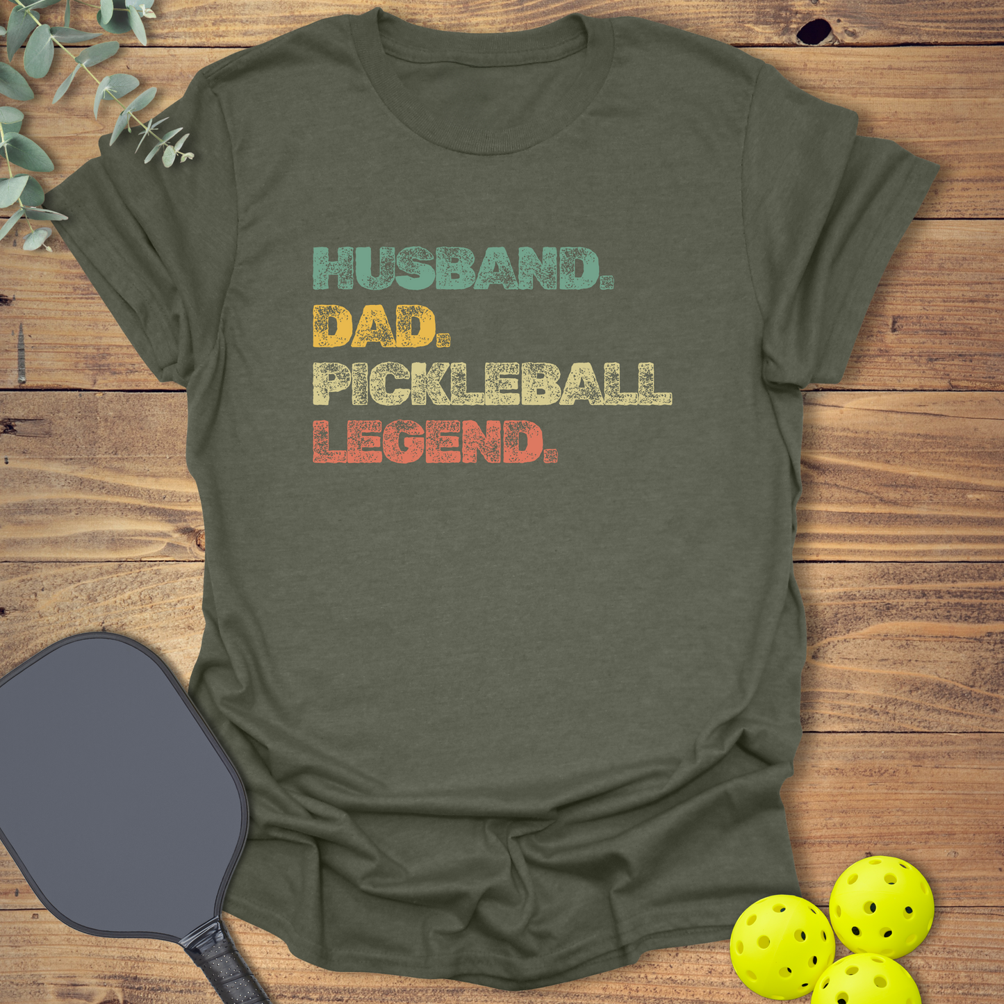 Husband Dad Legend Pickleball T-Shirt