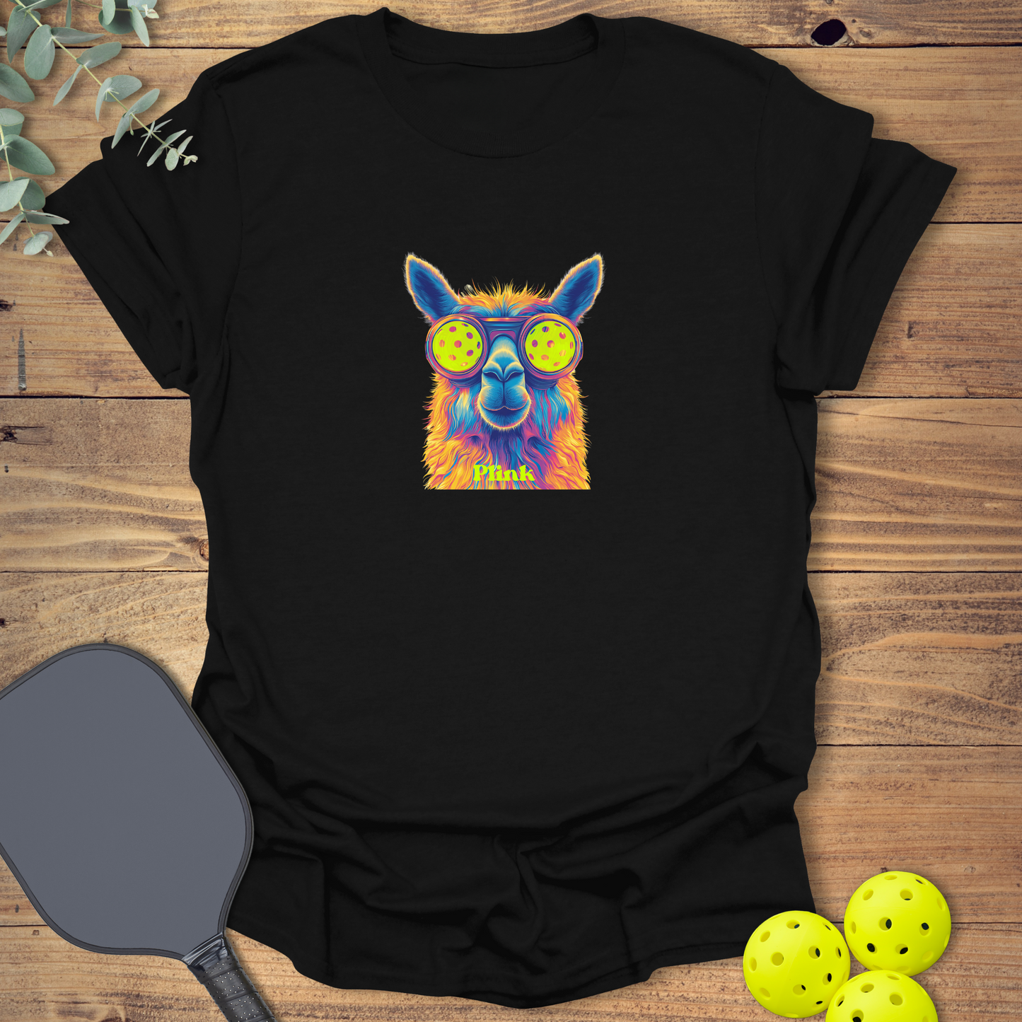 Llama Plink Pickleball T-Shirt