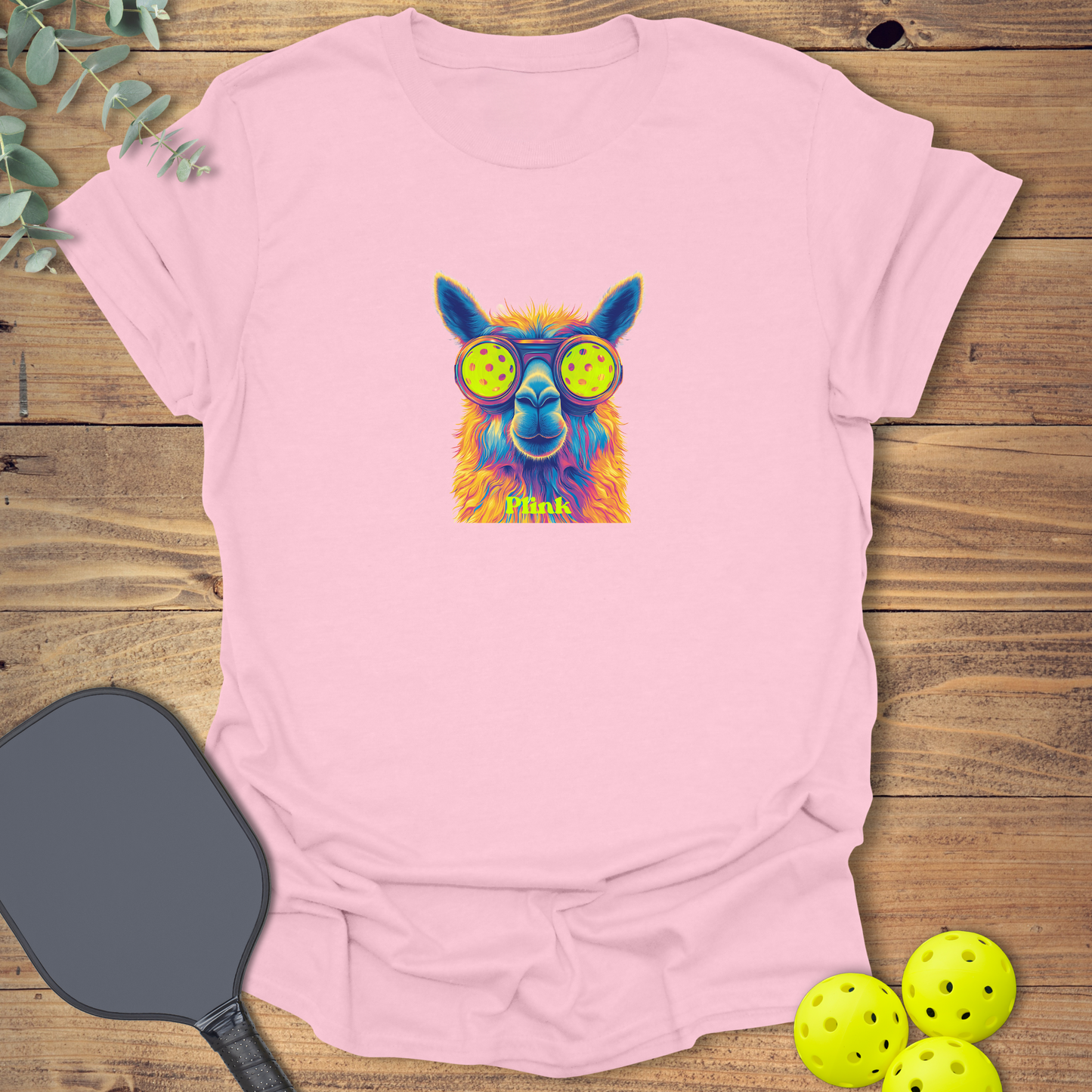 Llama Plink Pickleball T-Shirt