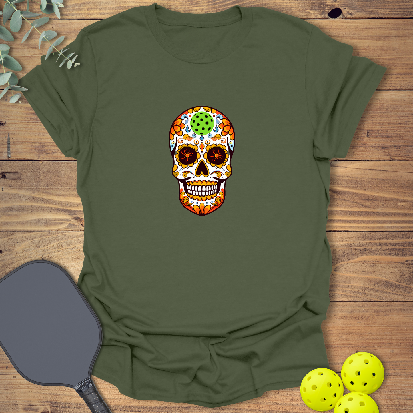 Day of the Dead Pickleball T-Shirt