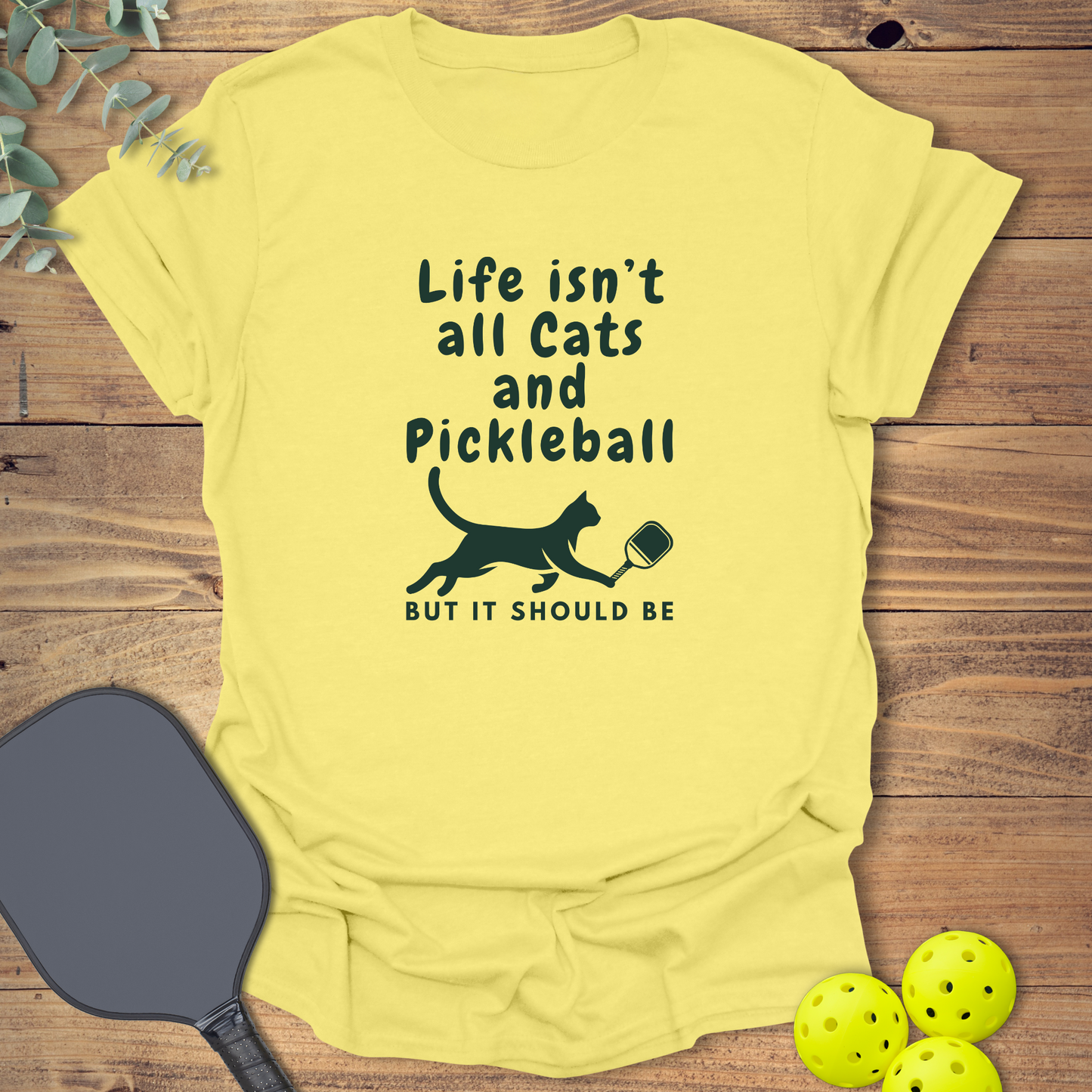 Cats and Pickleball T-Shirt