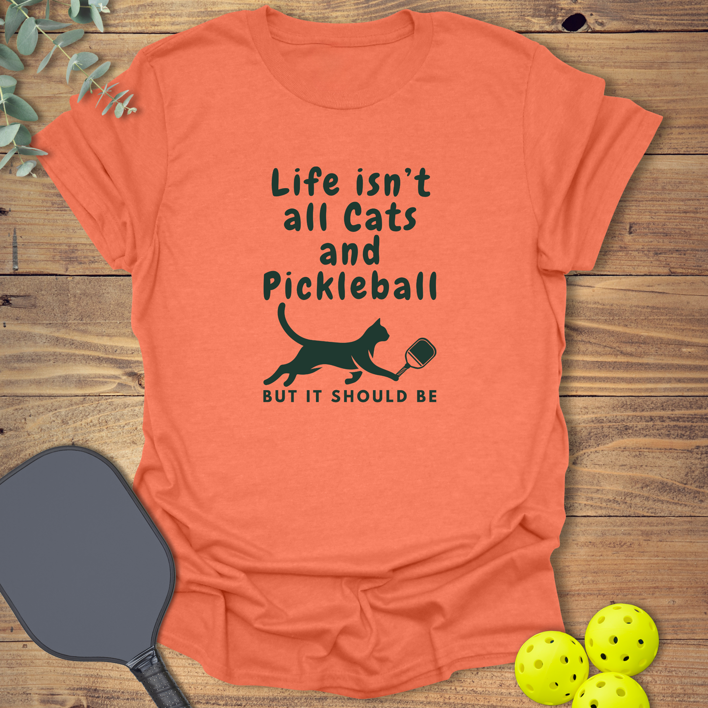 Cats and Pickleball T-Shirt