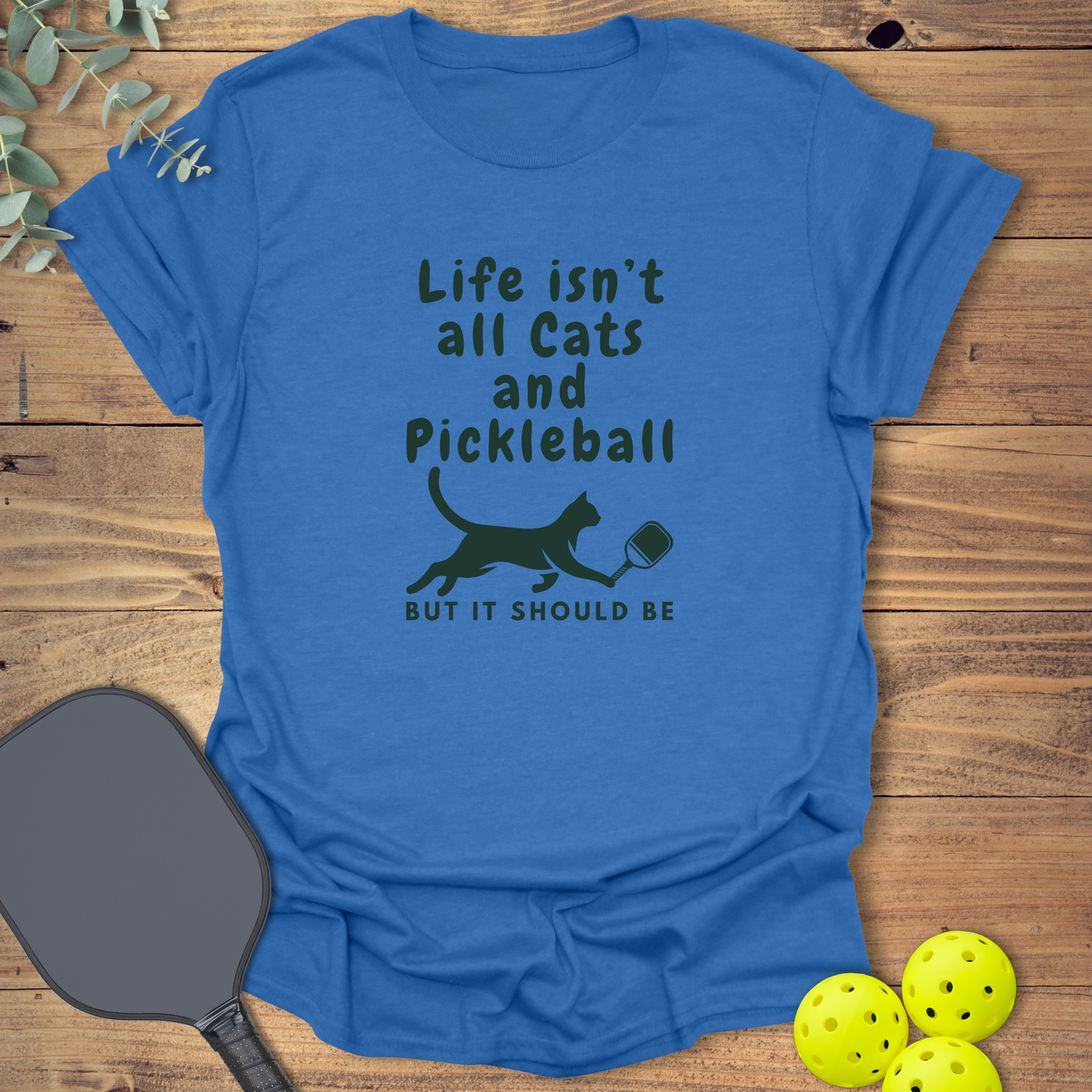 Cats and Pickleball T-Shirt