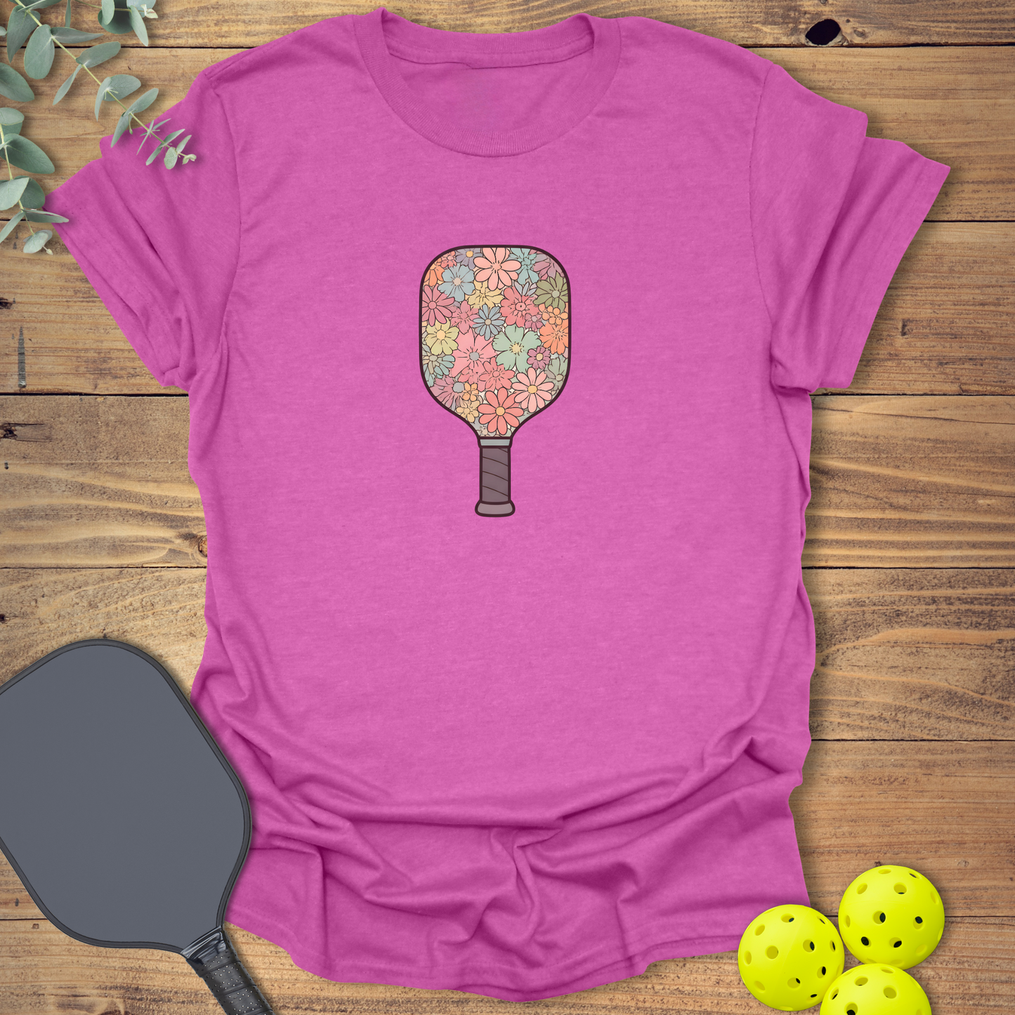 Flower Paddle Pickleball T-Shirt