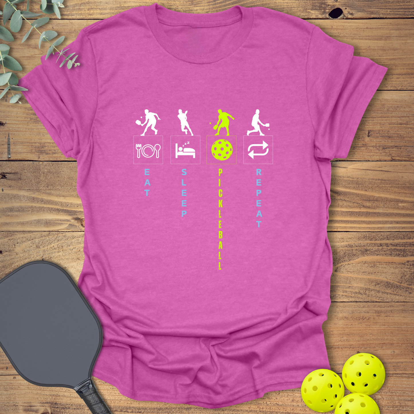 Eat Sleep Pickleball Repeat T-Shirt